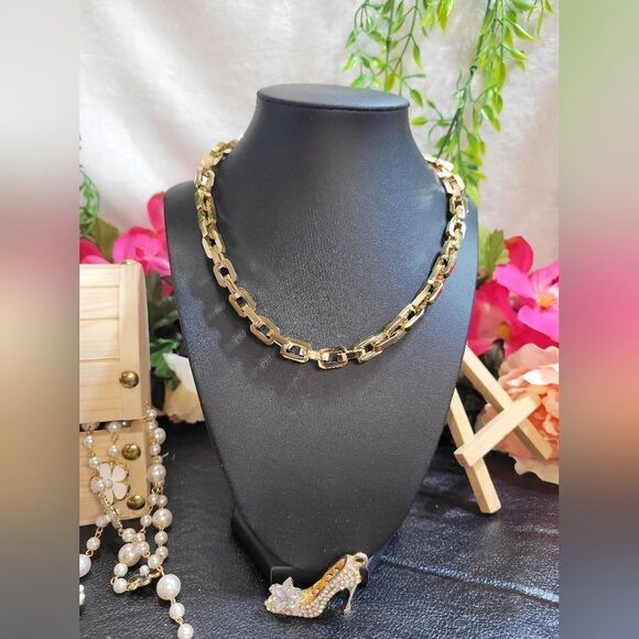 Eddie Borgo Supra Chain Link 12K Gold Vermeil Necklace Authentic New - Picture 10 of 12